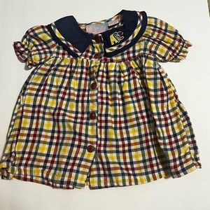 Vintage Fine & Dandy ABC Plaid Baby Dress Size 24 Months